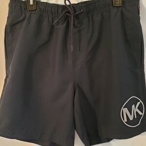 Michael Kors NWT Navy Blue Swim Trunks with White MK Logo